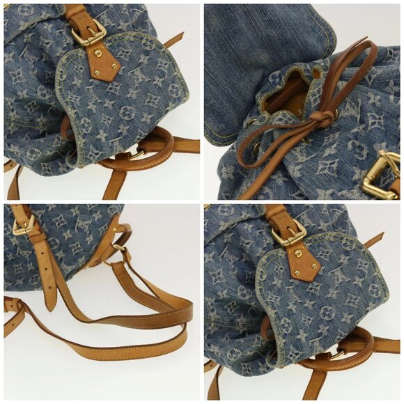 LOUIS VUITTON Monogram Denim Sac A Dos GM Backpack Blue M95056 LV Auth 40432 - Picture 16 of 16